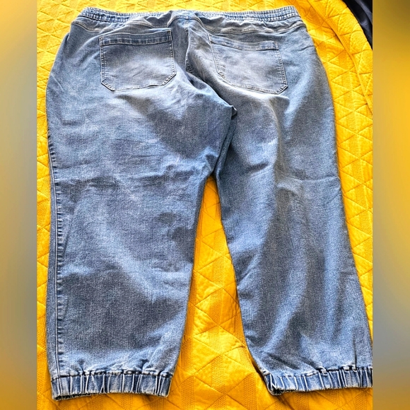 Lane Bryant midrise denim jogger jeans sz 24 light washed - Picture 6 of 12